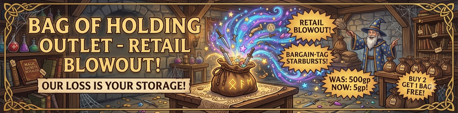 Bag of Holding Blowout sale