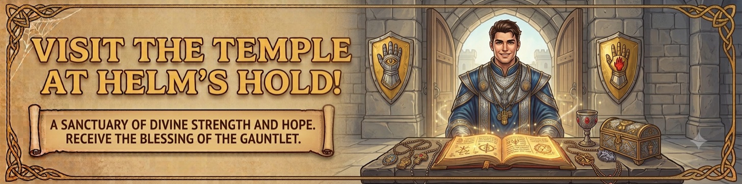 Visit the Temple at Helm's Hold